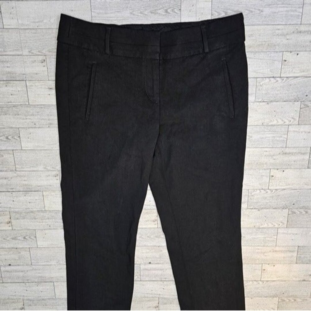Ann Taylor LOFT Zoe Straight Leg Black Trouser Pants, Size 8, Dress, Business